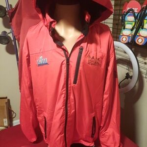 Vtg NFL SUPERBOWL LIII S.A.F. Security Red Coat for Men